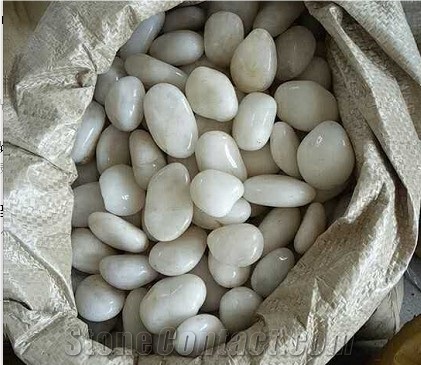 High Polished Natural Stone White Pebbles,