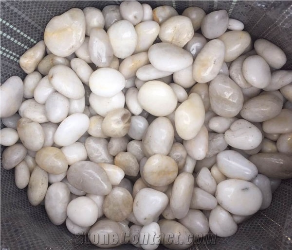High Polished Natural Stone White Pebbles,