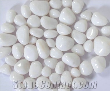 High Polished White Pebbles Stone , Natural River White Pebbles for Landscaping , Garden Decoration White Pebbles High Polished