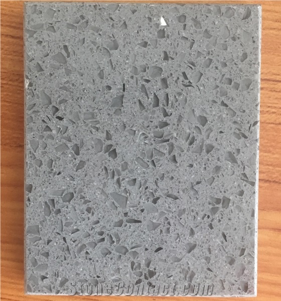 Marble Look Artificial/Engineered Grey Quartz Stone Slabs, 2cm,3cm.Engineered Grey Quartz Tile
