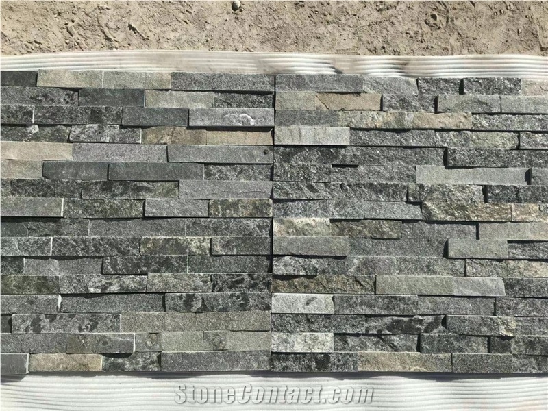 Natural Decorative Slate Stone Walling Finish Panel,Slate Quartzite Flexible Stone Veneer, Stacked Stone Veneer