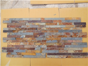 On Sale China Multicolor Slate Cultured Stone, Wall Cladding, Stacked Stone Veneer Clearance, Manufactured Stone Veneer