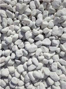 Snow White Pebble Stone for Landscaping and Decoration, Snow White Stone Pebbles, Pure White Natural Crushed River Stone, White Stone Gravel in Garden