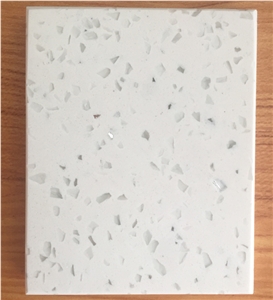 Star White Quartz Stone Slabs, Engineered Stone, Quartz Stone Flooring, White Quartz with Mirror Finish