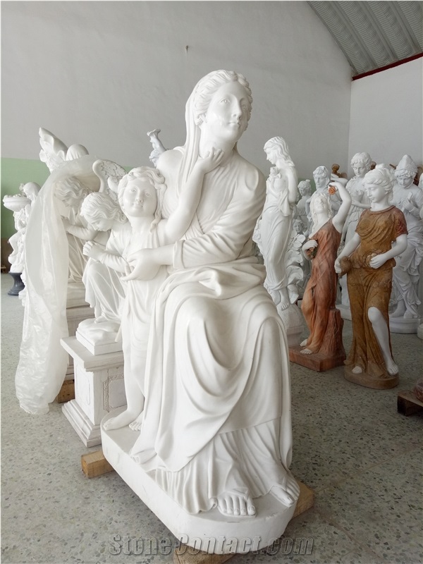White Marble Stone Art Figure Carving