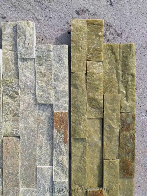 Yellow Beige Cultured Stone, Wall Cladding, Cheap Chinese Wall Stone Panel