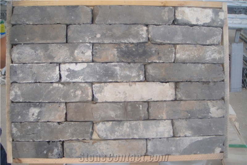 Grey and Black Recycled Bricks, Used Bricks, Secondhand Bricks