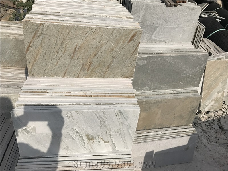 P014 Natural Surface Raw Stone Slate Tiles from Hebei