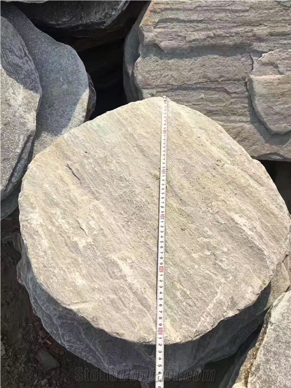 Tumbled Slate Stepping Stone Garden Paver Round Shape
