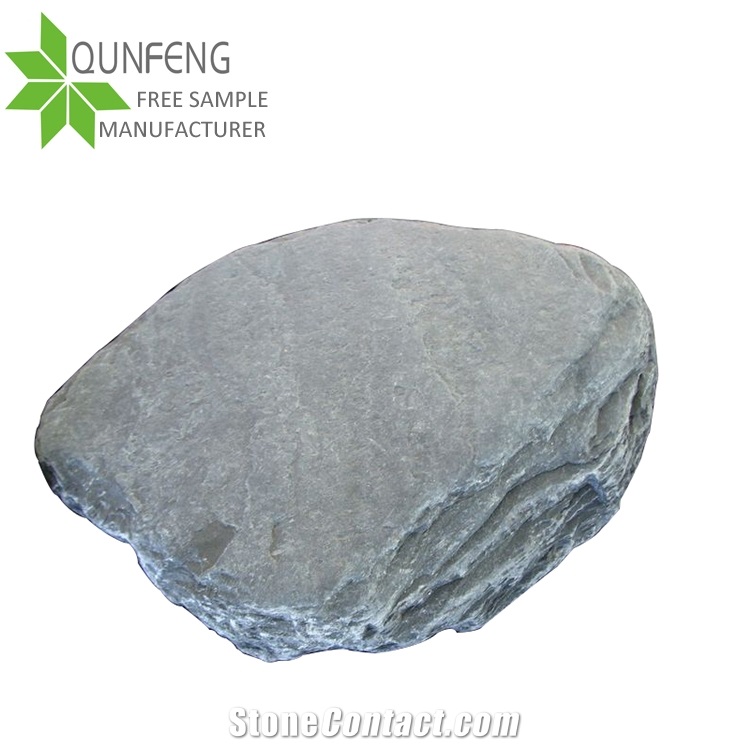 China Natural Durable Non-Fading Strong Black Outdoor Slate Flagstone Stepping Stones,Paving Slate Stone Tiles