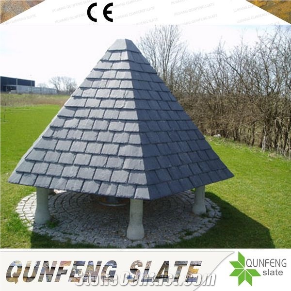 China Square Shape Black Roof Slate Tiles for Cladding and Roofing