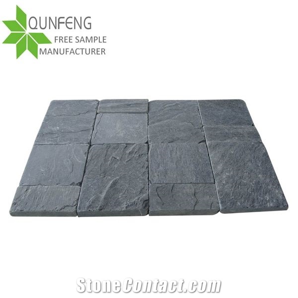 Cut-To-Size Stone Form and Erosion Resistance Antacid Natural Black Slate Tile Bulk Wholesale Tumbled Stones