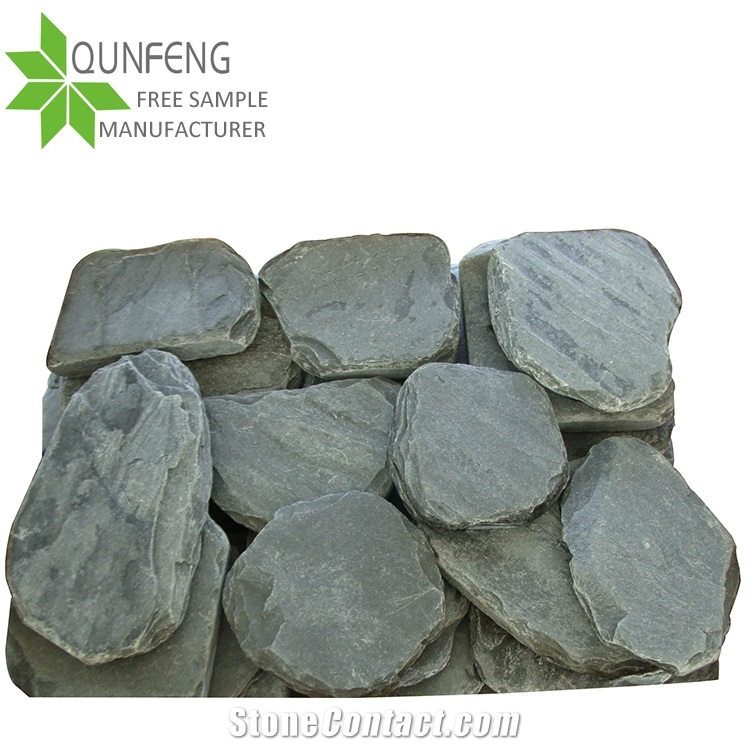 Popular Chinese Black Slate Flagstone Tiles for Stepping Stone for Garden