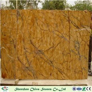 Natunal Stone Rian Forest Marble Yellow Marble Slabs for Tiles/Countertops