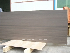 Brushed Teak Wood Sandstone Purple Wooden Grain Sandstone Slab for Sale