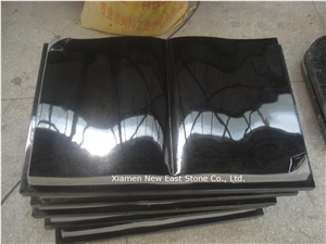 China Black Absolute Black Classic Granite Bible Upright Book Headstones Monuments
