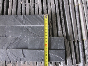 China Natural Black Slate Stone Split Face, Culture Slate Veneer, Nero Black Slate Culture Stone Tiles, Wall Decor Ledger Panel, Loose Stone