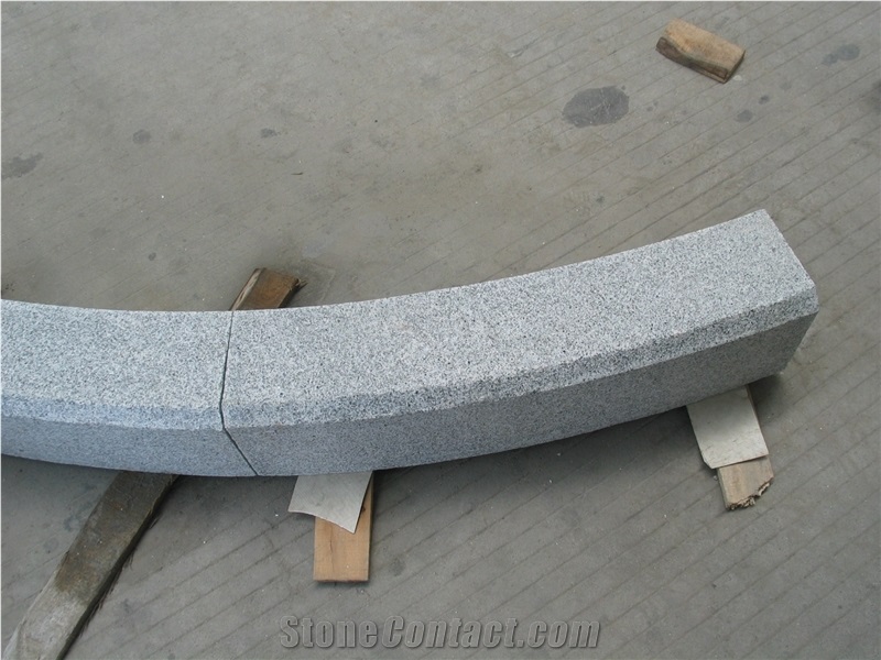 G603 Curbstones，Silver White Padang Light Sesame White Curbstone, Natural Building Stone Curbs, Kerbs Project, China Light Grey Granite Kerbstones