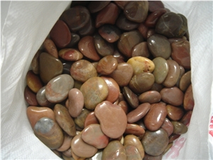 Red Polished Pebble Stone, Ordinary Polished Pebbles, Waxed Red River Pebble, Natural River Aggregates Pebble Walkway