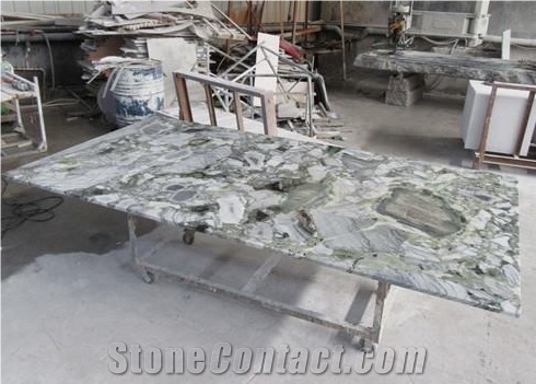 Ice Green,White Beauty Lux Marble,Cold Jade,Colorful Jade Marble Kitchen Countertop,Table Tops