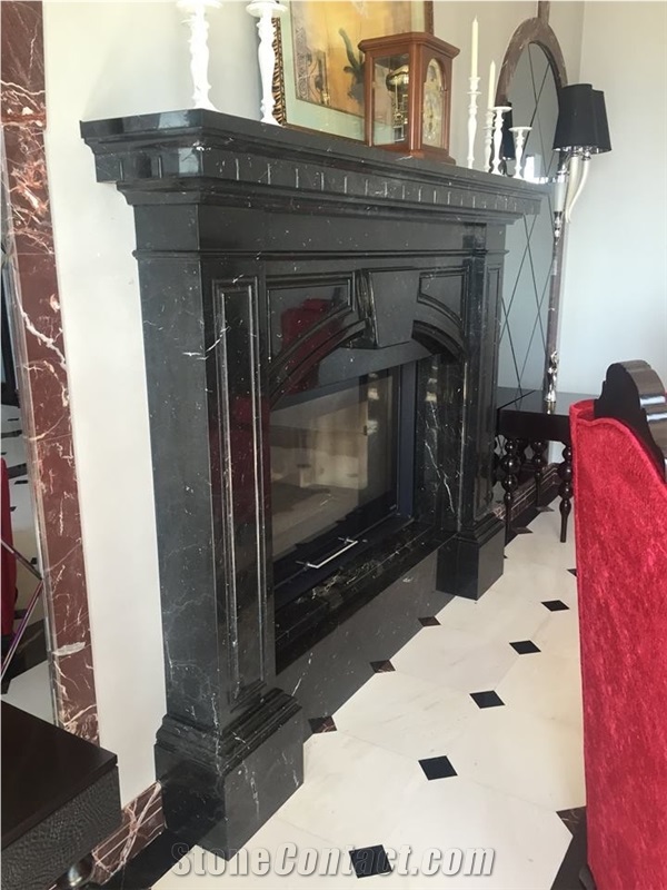 Nero Marquina Fireplace