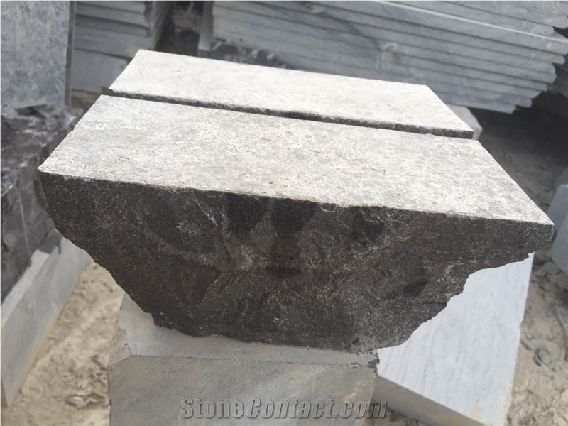 Blue Limestone Floor Pavers, Road Stone Natural Split Finished,Customized Landscaping Exterior Blue Limestone Side Stone, Natural Split Cubestone