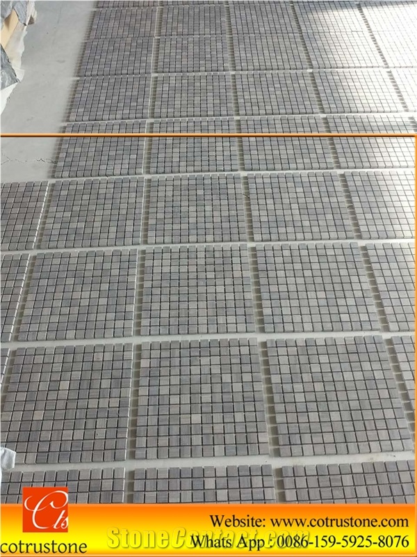 China Grey Marble Mosaic Tile, Marble Mosaic Tile, Grey Marble Mosaic Tile, Polished Hone Surface, Wall Floor Garden Marble Mosaic
