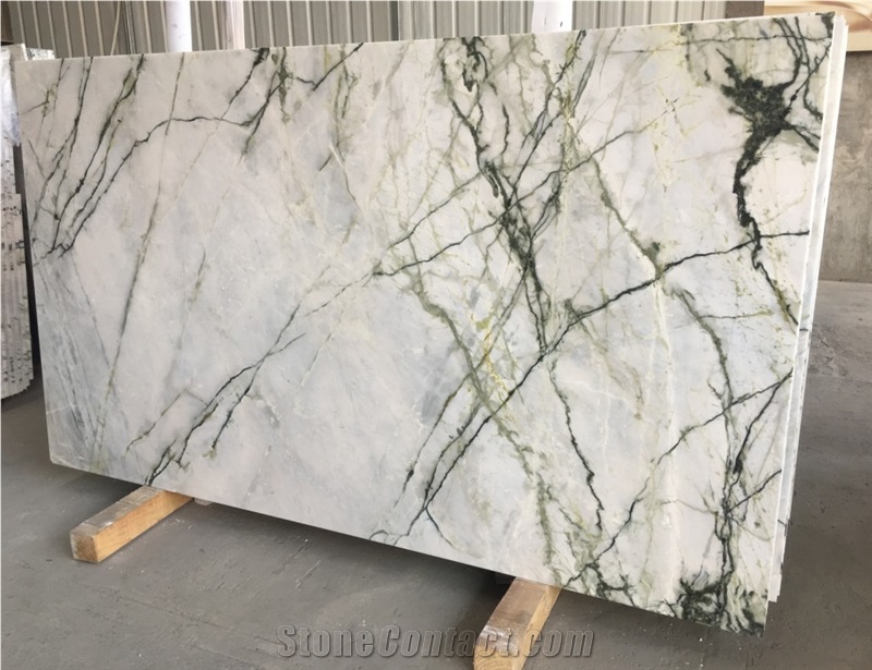 Blue Orchid Marble Pattern,Marble Opus Pattern,Wall Covering,White Iwth Green Vein,Spider Green