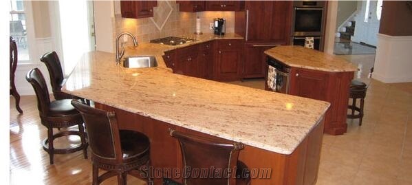 Indian Shivakashi Gold Granite Kitchen Countertops