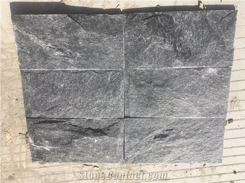 Quartzite Culture Stone,Stone Cladding,Natural Ledger Panels,Porches Stacked Stone,Interior Black Thin Stone Veneer,Outdoor Quartzite Wall Panel