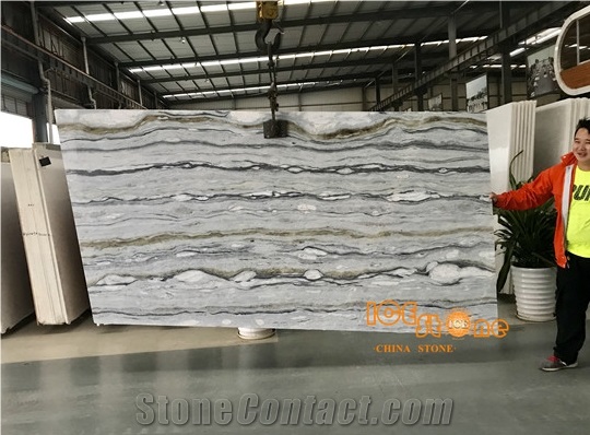 Blue Vallery Marble Slabs and Tiles/New Polished Chinese Stone/Own Quarry and Direct Factory with Ce/A Class Slabs Bookmatch Can Do Wall Cladding/