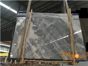 China Ink Flower Blossom Grey Marble Slabs Tiles/ Polished Natural Stone/ Wall Floor Covering Countertops/ Own Factory Farbricator Quarry