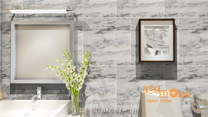 China Misty Rain White Grey Marble Polished Slabs Tiles Blocks; Chinese Natural Stone; Bathroom Wall Floor Covering; Factory Quarry Owner