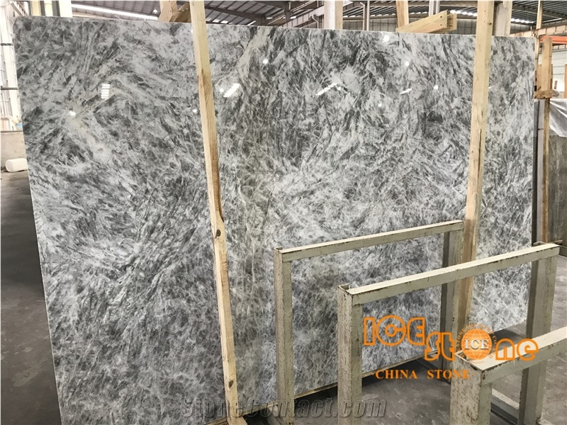 China Polished Alps Snow Grey Marble Slabs Tiles/ Natural White & Grey/ Wall Floor Covering Countertops Vanity Interior Projects/ Own Factory Quarry