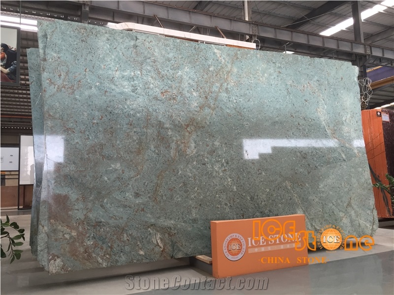 China Polishing Peocock Green Forest Land Granite Slabs Tiles/ Natural Stone/ Own Factory Quarry/ Wall & Floor Covering 