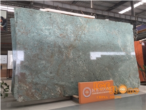 China Polishing Peocock Green Forest Land Granite Slabs Tiles/ Natural Stone/ Own Factory Quarry/ Wall & Floor Covering 
