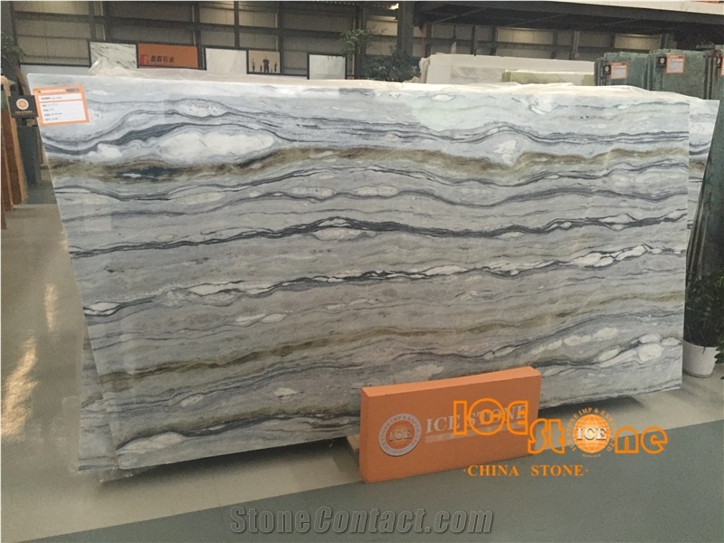 China Twilight Grey Blue Valley Polished Marble Slabs Tiles; Lotus Wooden; Wall Floor Covering, Natural Stone Factory Quarry