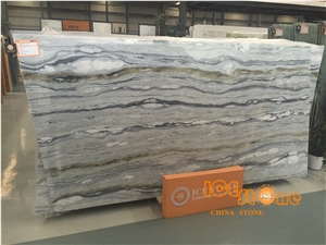 China Twilight Grey Blue Valley Polished Marble Slabs Tiles; Lotus Wooden; Wall Floor Covering, Natural Stone Factory Quarry