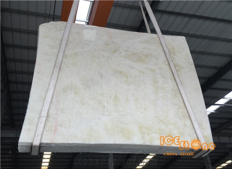China White Onyx, Chinese Crystal Slabs, Tv Background Slab for Bathroom Countertops,Cut to Size, Wall and Floor Covering Natural Stone, Own Factory