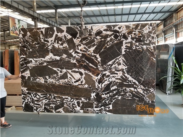 Chinese Brown Polished Marble Tiles & Slabs/China Kylin Black White Wall Floor Covering/Cheap Price Stable Quantity for Project/Cream Chocolate