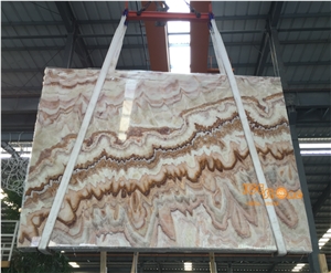 Chinese Colorful Onyx Slabs/Nice Transparent Backlit Natural Stone Tiles/High Quality Onyx/Tv Background/ Wall&Floor Covering