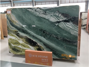 Chinese Dreaming Green Backlit Marble Slabs
