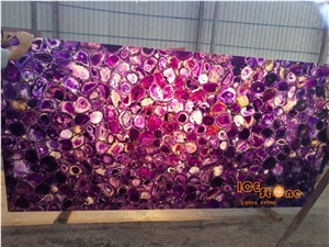 Chinese Purple Agate Semi Precious/ Good Quality Gemstone Tiles/Wall Ladding/ Background Backlit Stone/Home Hotel Decoration Materials