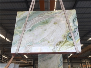 Green Beauty/Bookmatch Marble/Green Jade/China Polished Slabs/Tiles/Tv Wall Set/Natural Stone Products/Blocks Available/Customized Size/Own Quarry