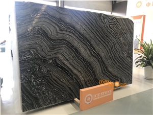 Kenya Black Marble, Silver Wave Grey,China Building Decoration Wood Natural Stone, Countertop, Wall & Floor Covering, Direct Factory, Cut to Size