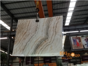 Wooden Beige Onyx/Yellow Wood Jade/With Grey Vein/Transparency/Backlit/Bookmatch/Slabs/Tiles/Cut to Size/Polished/China Quarry/Wall Cladding/Floor