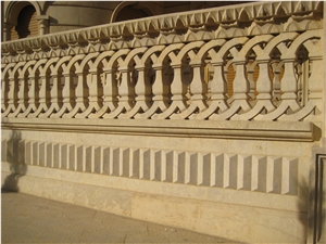 Jerusalem Hand Carved Balustrade and Railings, Balustrade Piers