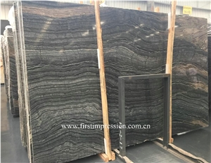 Ancient Wooden Marble with Silver Wave Veins/Silver Wave Marble Slab /China Ancient Wooden Mareble Slab and Tiles
