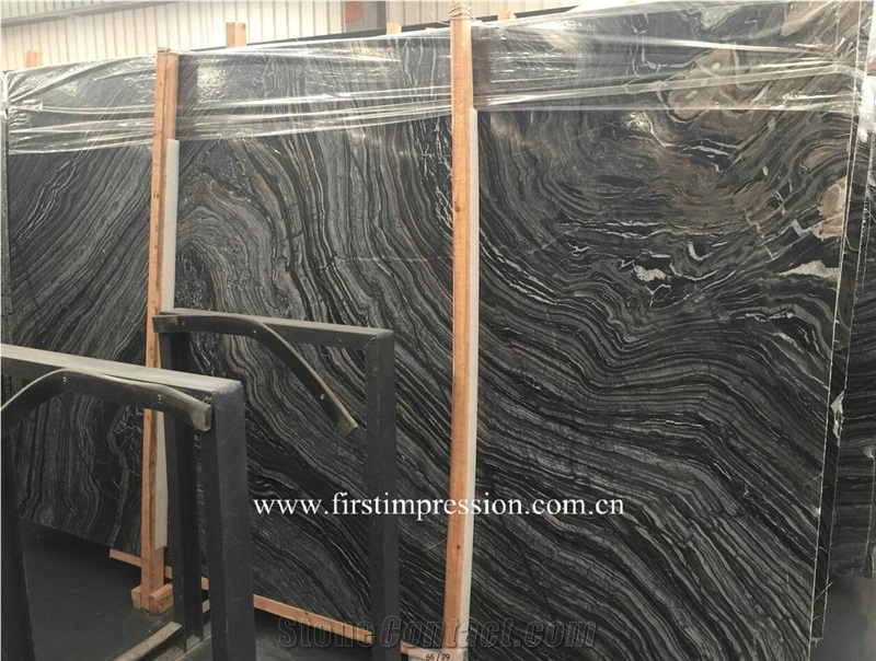 Ancient Wooden Marble with Silver Wave Veins/Silver Wave Marble Slab /China Ancient Wooden Mareble Slab and Tiles