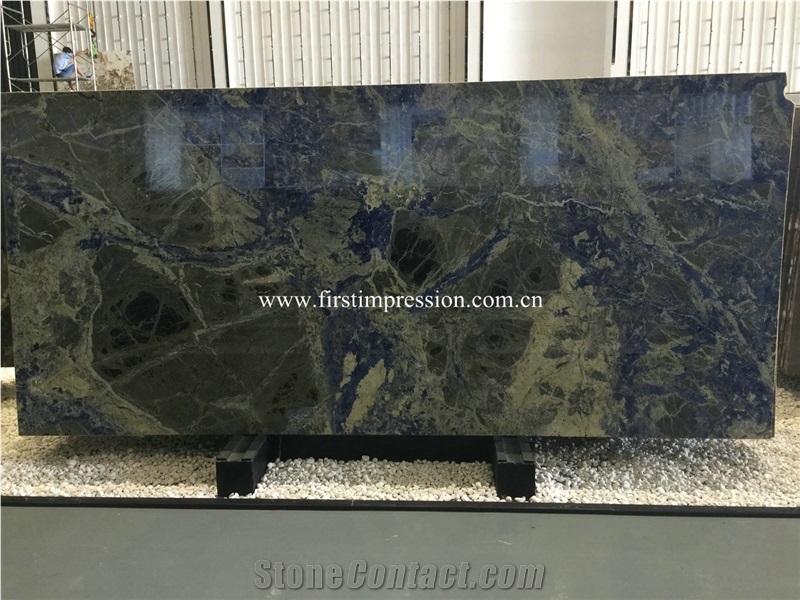 Natural Blue Stone Bolivia Blue Granite Slabs Wall Tiles from China 